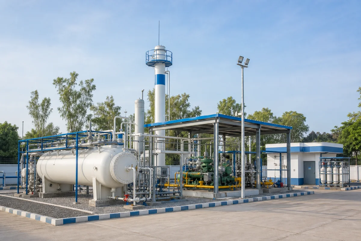 Illustrative modern CNG processing facility